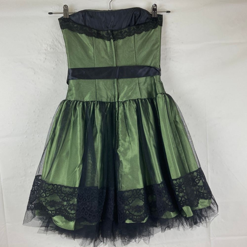 VTG Jessica McClintock Gunne Sax Dress Sz 3 Goth Mini Whimsigoth Coquette 90s - Picture 5 of 7